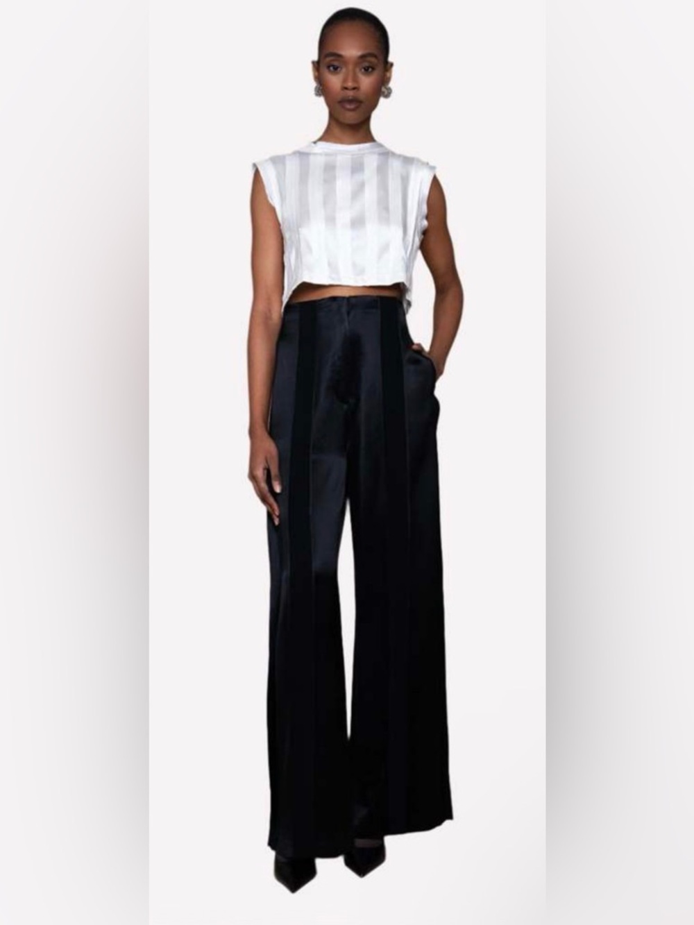 NONchalant Thea Crop Top. 100% Silk.